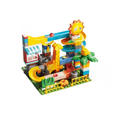 Gambar Bricks Kingdom Big Building Blocks Slide Series Giraffe Slide Set 99 Pcs - Mix