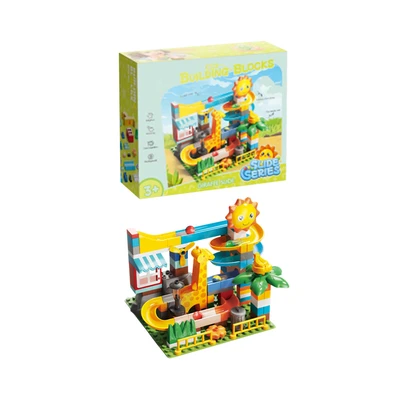 Gambar Bricks Kingdom Big Building Blocks Slide Series Giraffe Slide Set 99 Pcs - Mix