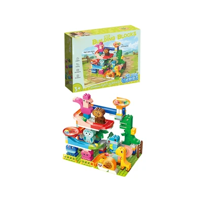 Gambar Bricks Kingdom Big Building Blocks Slide Series Animal Party Suppage Set 210 Pcs - Mix