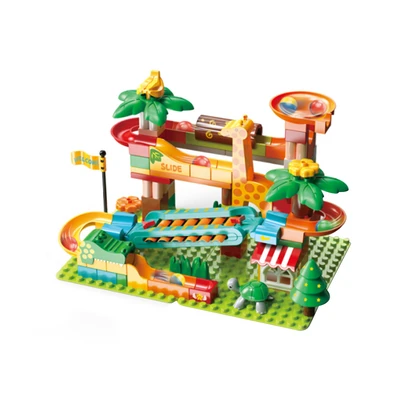 Gambar Bricks Kingdom Big Building Blocks Slide Series Piano Slide Adventure Set 109 Pcs - Mix