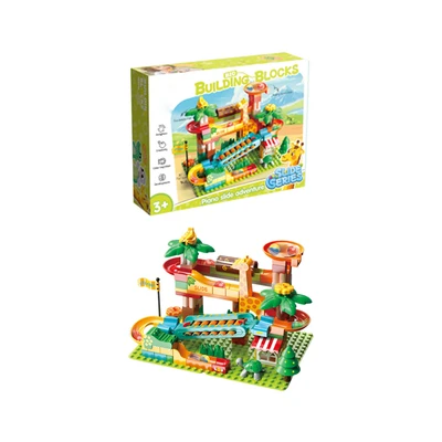 Gambar Bricks Kingdom Big Building Blocks Slide Series Piano Slide Adventure Set 109 Pcs - Mix