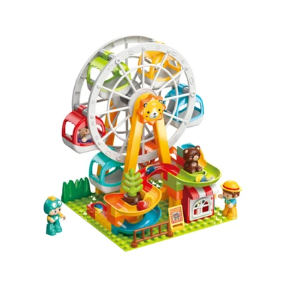 Gambar Bricks Kingdom Big Building Blocks Slide Series Bear Playground Set 81 Pcs - Mix