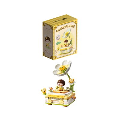 Gambar Bricks Kingdom Building Blocks Rorojump Gramophone Set 324 Pcs - Kuning/putih