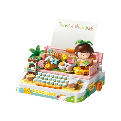 Gambar Bricks Kingdom Building Blocks Rorojump Typewriter Set 386 pcs - Mix