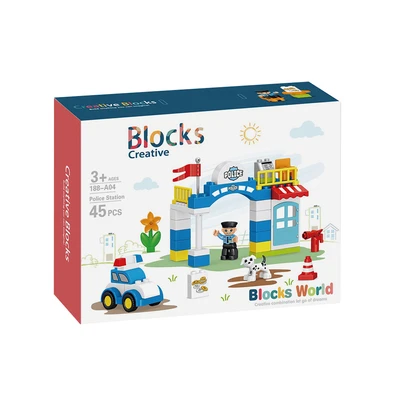 Gambar Bricks Kingdom Blocks Creative Police Station Set 45 Pcs - Mix