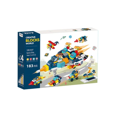 Gambar Bricks Kingdom Creative Blocks World Space Ship Set 183 Pcs - Mix