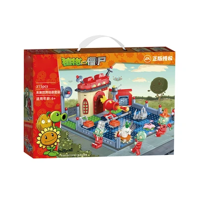 Gambar Bricks Kingdom Diy Blocks Plants Vs Zombies Set 315 Pcs - Mix