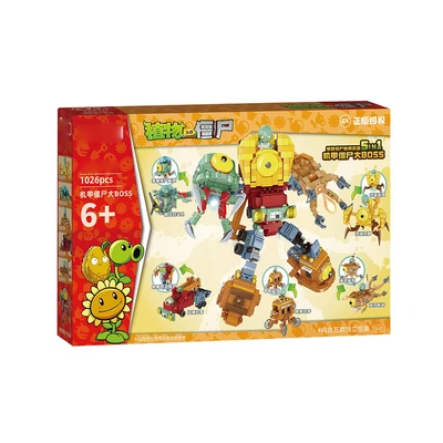 Gambar Bricks Kingdom Diy Blocks 5 In 1 Plants Vs Zombies Set 1026 Pcs - Mix