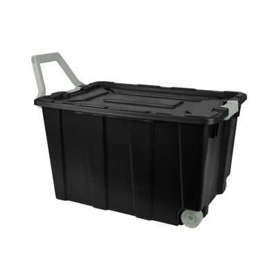 Gambar Maxbuilt Kotak Penyimpanan Dengan Handle & Roda 120 Liter - Hitam