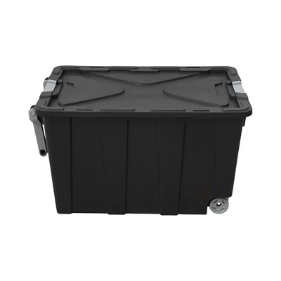 Gambar Maxbuilt Kotak Penyimpanan Dengan Handle & Roda 120 Liter - Hitam