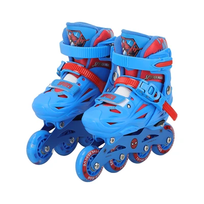 Gambar Marvel Set Inline Skate Anak Spider-Man Ukuran 34-38 - Biru
