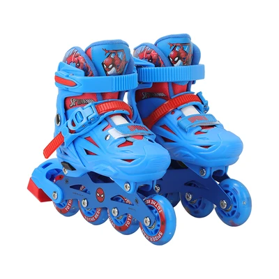 Gambar Marvel Set Inline Skate Anak Spider-Man Ukuran 34-38 - Biru