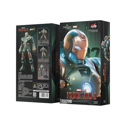 Gambar Top Gear Zd Infinite Action Figure X Iron Man 3 Mk37 17.5 Cm - Hijau