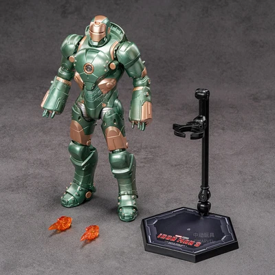 Gambar Top Gear Zd Infinite Action Figure X Iron Man 3 Mk37 17.5 Cm - Hijau