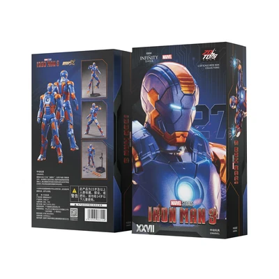 Gambar Top Gear Zd Infinite Action Figure X Iron Man 3 Mk27 17.5 Cm - Biru