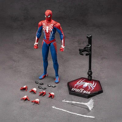 Gambar Top Gear Zd Infinite Action Figure Spiderman Advanced Suit 17.5 Cm - Merah/biru