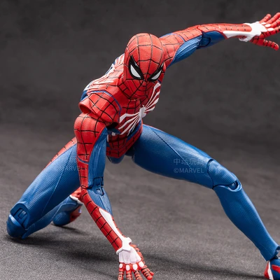 Gambar Top Gear Zd Infinite Action Figure Spiderman Advanced Suit 17.5 Cm - Merah/biru