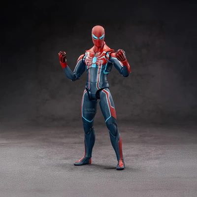 Gambar Top Gear Zd Infinite Action Figure X Spiderman Velocity Suit 17.5 Cm - Merah/biru