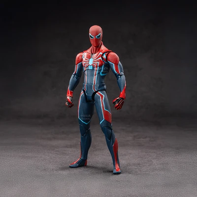 Gambar Top Gear Zd Infinite Action Figure X Spiderman Velocity Suit 17.5 Cm - Merah/biru