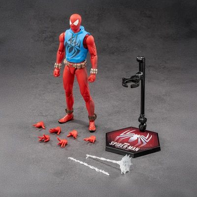 Gambar Top Gear Zd Infinite Action Figure X Spiderman Scarlet Spider 17.5 Cm - Merah/biru