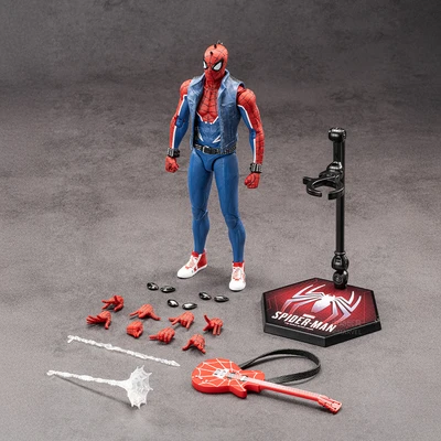 Gambar Top Gear ZD Infinite Action Figure X Spider-Man Spider Punk 17.5 cm - Merah/Biru