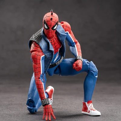 Gambar Top Gear ZD Infinite Action Figure X Spider-Man Spider Punk 17.5 cm - Merah/Biru