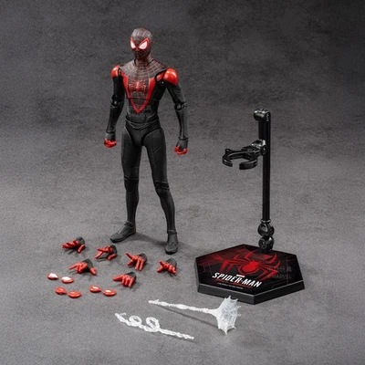 Gambar Top Gear Zd Infinite Action Figure X Spiderman Miles Morales 17.5 Cm - Hitam