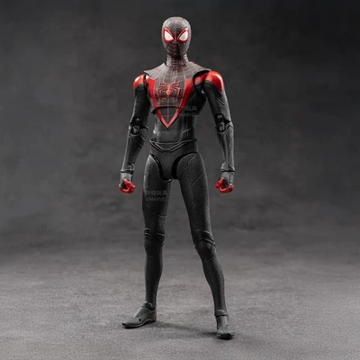 Gambar Top Gear Zd Infinite Action Figure X Spiderman Miles Morales 17.5 Cm - Hitam
