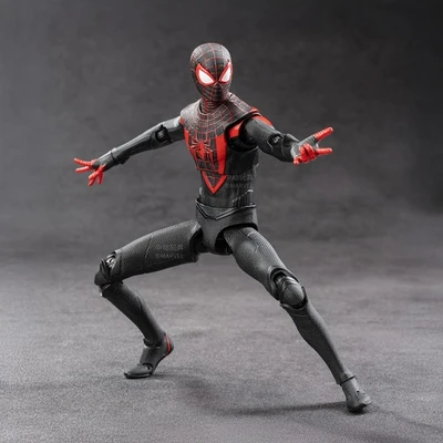Gambar Top Gear Zd Infinite Action Figure X Spiderman Miles Morales 17.5 Cm - Hitam