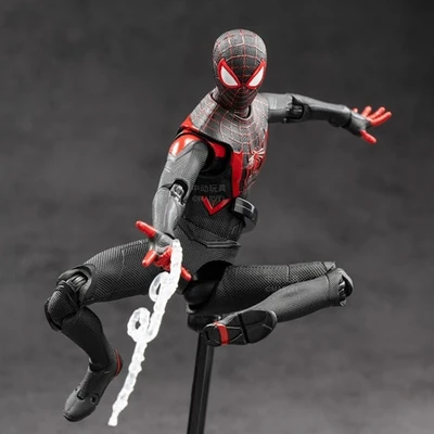 Gambar Top Gear Zd Infinite Action Figure X Spiderman Miles Morales 17.5 Cm - Hitam