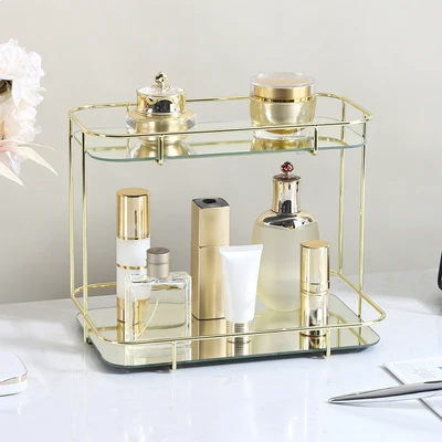 Gambar Informa Linea Organizer Kosmetik 2 Tingkat 30x19.5x23 cm - Gold