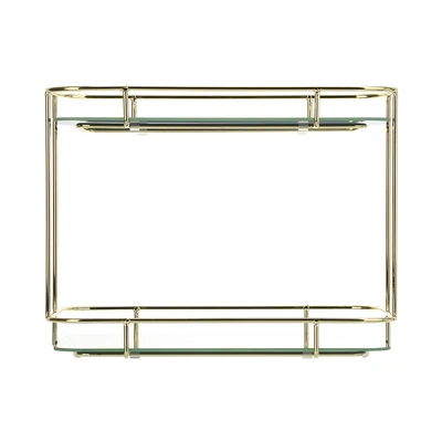 Gambar Informa Linea Organizer Kosmetik 2 Tingkat 30x19.5x23 cm - Gold