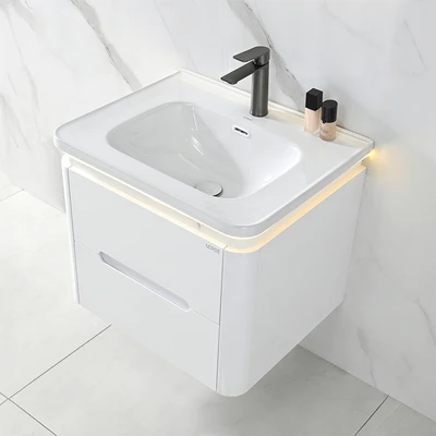 Gambar Acroz Alba Set Kabinet Kamar Mandi PVC - Putih