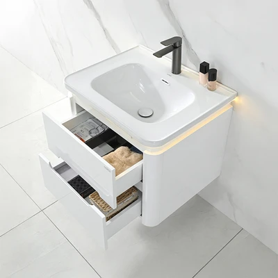 Gambar Acroz Alba Set Kabinet Kamar Mandi PVC - Putih