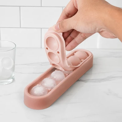 Gambar Culinart Cetakan Es Batu Silikon 6 Balls - Pink