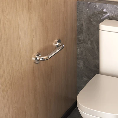 Gambar Fosa Pegangan Kamar Mandi Stainless Steel 38x8x7.75 cm - Silver Chrome