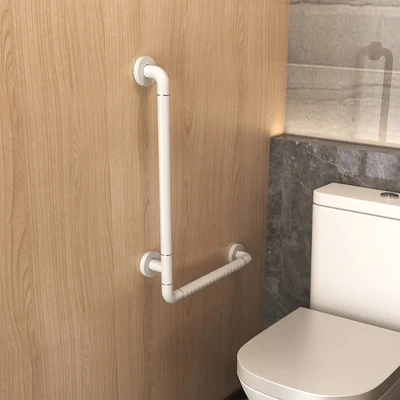 Gambar Fosa Pegangan Kamar Mandi L Stainless Steel 66.5x46.5x7.75 cm - Putih