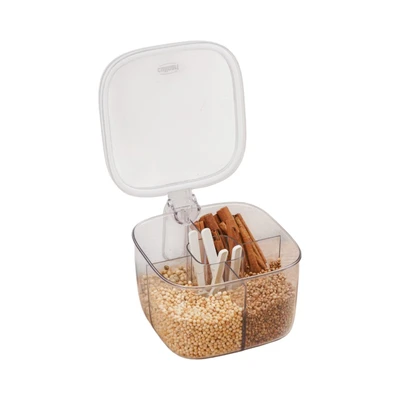 Gambar Culinart Tempat Bumbu Dapur Plastik Multi Grid Transparan