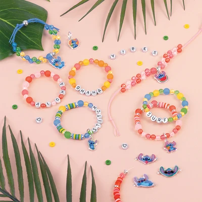 Gambar Make It Real Disney Stitch Craft Along Storybook & DIY Jewelry Kit - Mix