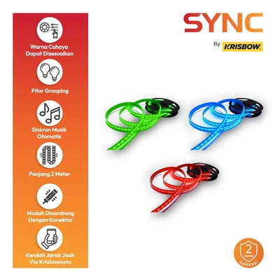 Gambar Krisbow Sync Set Lampu LED Strip COB RGBW 30 Watt 2 Meter - Mix