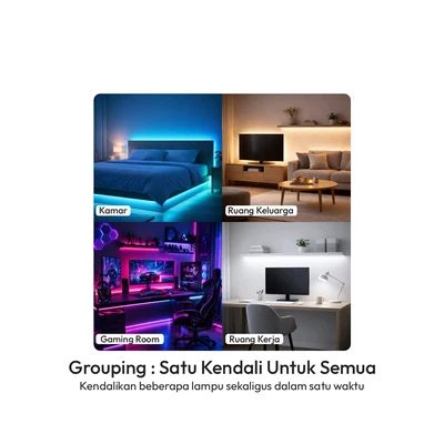 Gambar Krisbow Sync Set Lampu LED Strip COB RGBW 30 Watt 2 Meter - Mix