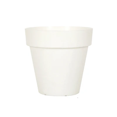 Gambar Soleil Nara Pot Tanaman Plastik Basic 15.5x15.5x14.5 cm - Putih