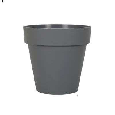 Gambar Soleil Nara Pot Tanaman Plastik Basic 18x18x17 cm - Abu-Abu