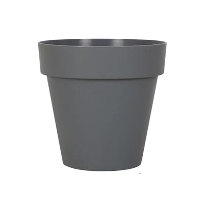 Gambar Soleil Nara Pot Tanaman Plastik Basic 23x23x21 cm - Abu-Abu