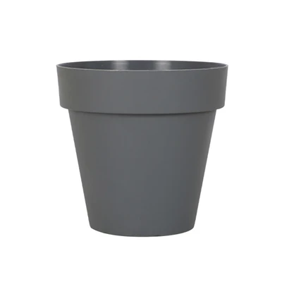 Gambar Soleil Nara Pot Tanaman Plastik Basic 28x28x25 cm - Abu-Abu