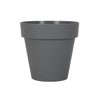 Gambar Soleil Nara Pot Tanaman Plastik Basic 38x38x35 cm - Abu-Abu