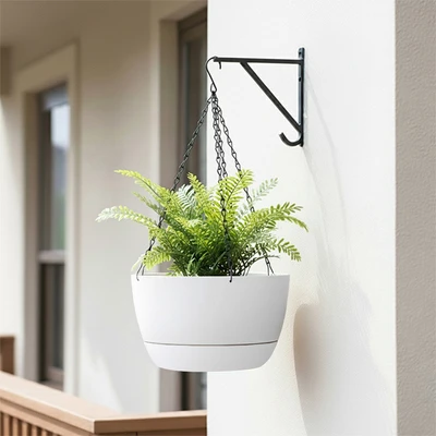 Gambar Soleil Nami Pot Tanaman Gantung Plastik 24x24x15 cm - Putih