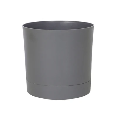 Gambar Soleil Nordic Pot Tanaman Self Watering Plastik 25x25x24 cm - Abu-Abu