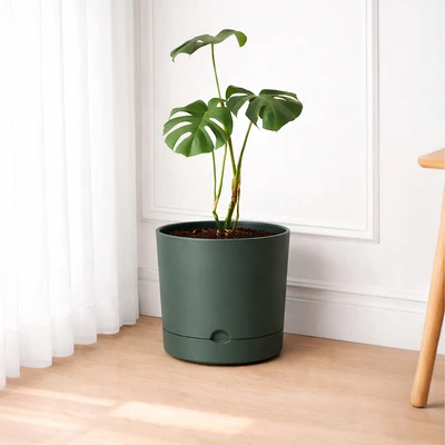 Gambar Soleil Nordic Pot Tanaman Self Watering Plastik 25x25x24 cm - Hijau