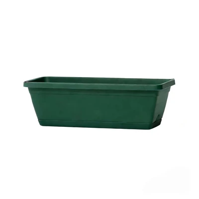 Gambar Soleil Siena Pot Tanaman Plastik Rectangular 50x20x15 cm - Hijau Tua
